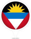 Antigua And Barbuda Bubble Marker