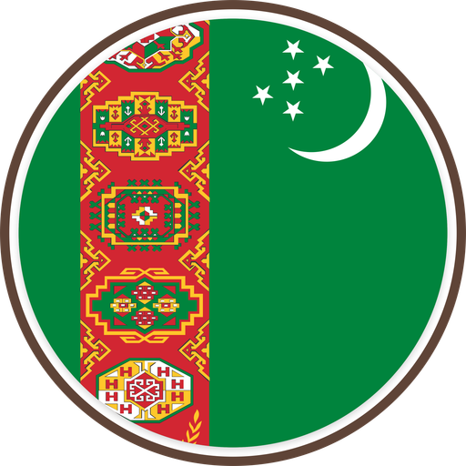 Turkmenistan Circle Badge