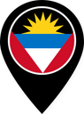 Antigua And Barbuda Color Pin