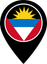 Antigua And Barbuda Color Pin