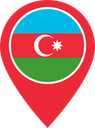 Azerbaijan Color Pin