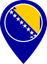 Bosnia And Herzegovina Color Pin