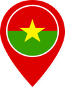Burkina Faso Color Pin