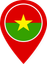 Burkina Faso Color Pin