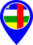 Central African Republic Color Pin