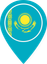 Kazakhstan Color Pin