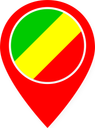 Republic Of The Congo Color Pin