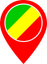 Republic Of The Congo Color Pin