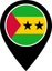 São Tomé and Príncipe Color Pin