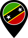 Saint Kitts And Nevis Color Pin