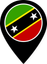 Saint Kitts And Nevis Color Pin