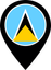 Saint Lucia Color Pin