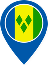 Saint Vincent And The Grenadines Color Pin