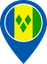 Saint Vincent And The Grenadines Color Pin