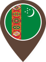 Turkmenistan Color Pin