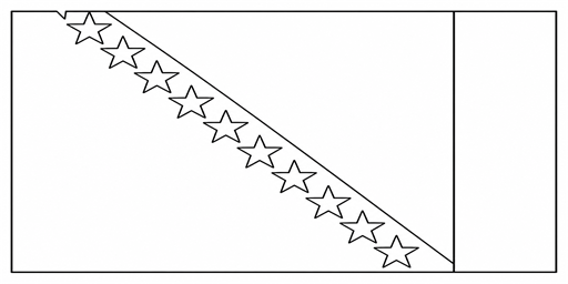 Bosnia And Herzegovina flag coloring page outline