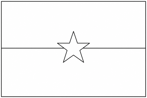 Burkina Faso flag coloring page outline