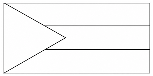 Bahamas flag coloring page outline