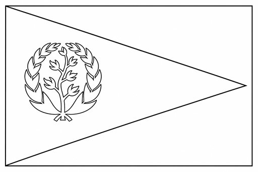 Eritrea flag coloring page outline