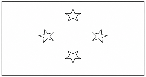 Micronesia flag coloring page outline