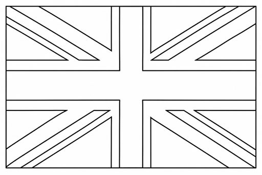 United Kingdom flag coloring page