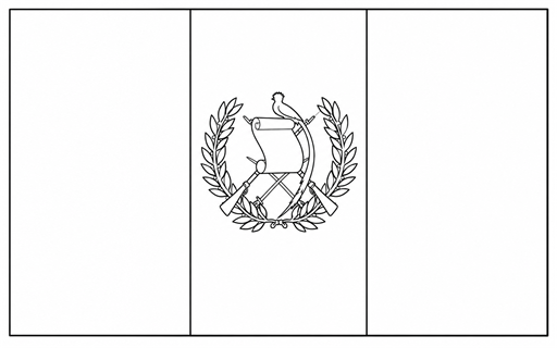 Guatemala flag coloring page outline