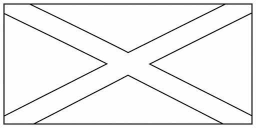 Jamaica flag coloring page outline