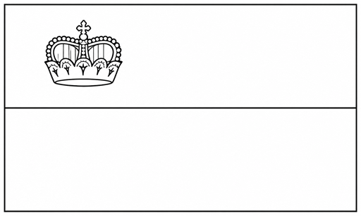 Liechtenstein flag coloring page outline