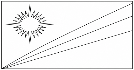 Marshall Islands flag coloring page outline