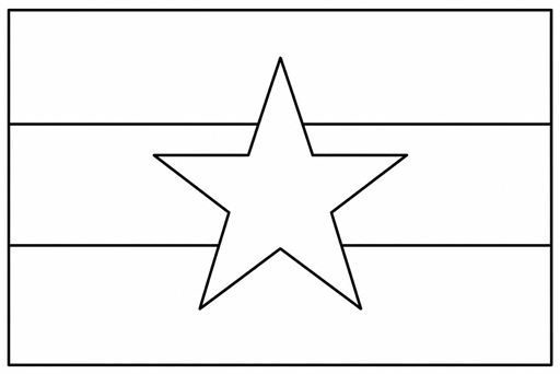 Myanmar flag coloring page outline
