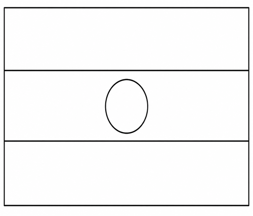 Niger flag coloring page outline