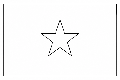 Somalia flag coloring page outline