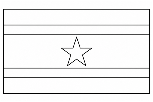 Suriname flag coloring page outline