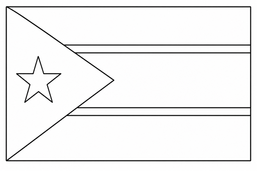 South Sudan flag coloring page outline
