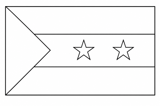 Сан-Томе и Принсипи flag coloring page outline