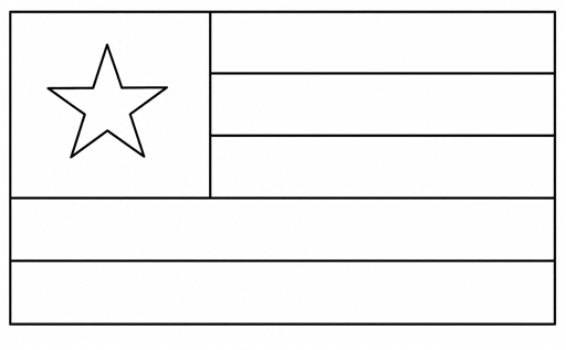 Togo flag coloring page outline