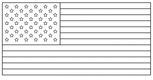 United States flag coloring page