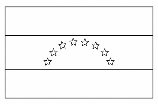 Venezuela flag coloring page outline