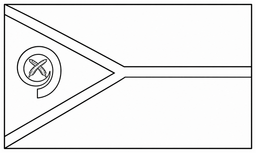 Vanuatu flag coloring page outline