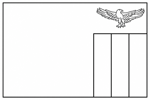Zambia flag coloring page outline