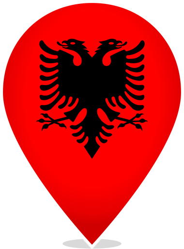 Albania Teardrop Pin