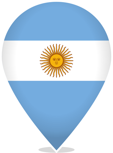 Argentina Teardrop Pin