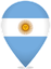 Argentina Teardrop Pin
