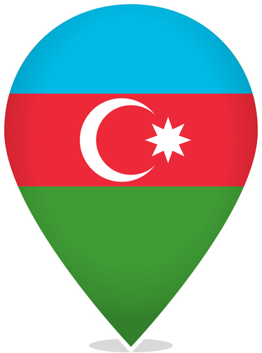 Azerbaijan Teardrop Pin
