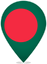 Bangladesh Teardrop Pin