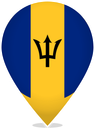 Barbados Teardrop Pin