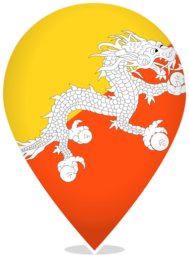 Bhutan Teardrop Pin