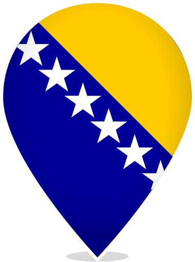 Bosnia And Herzegovina Teardrop Pin