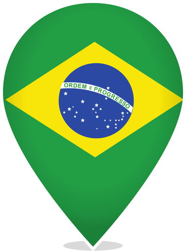 Brazil Teardrop Pin
