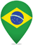 Brazil Teardrop Pin